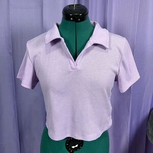 Forever 21 Cropped Purple Top